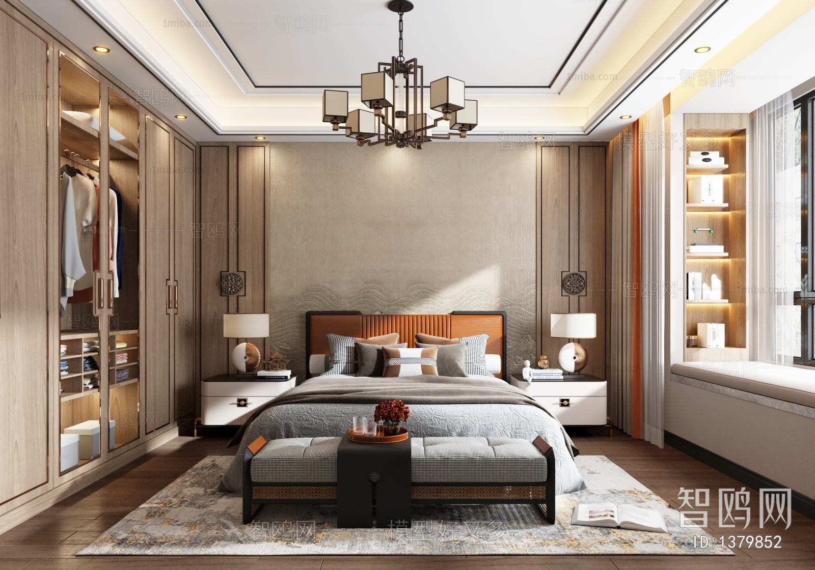 New Chinese Style Bedroom