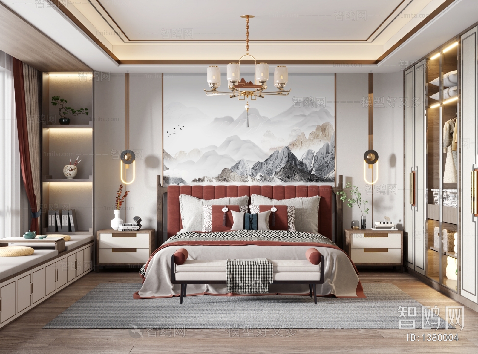 New Chinese Style Bedroom