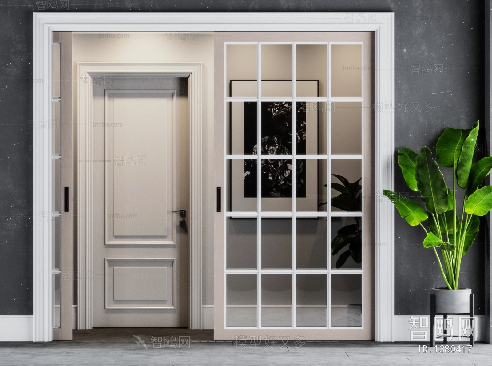 Simple European Style Sliding Door