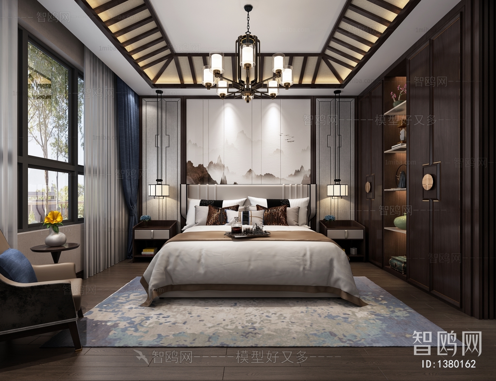 New Chinese Style Bedroom