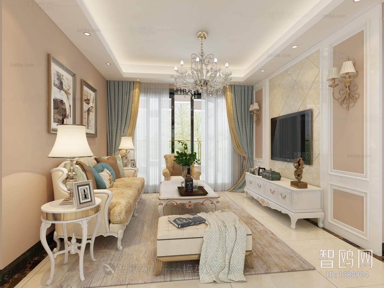 Simple European Style A Living Room