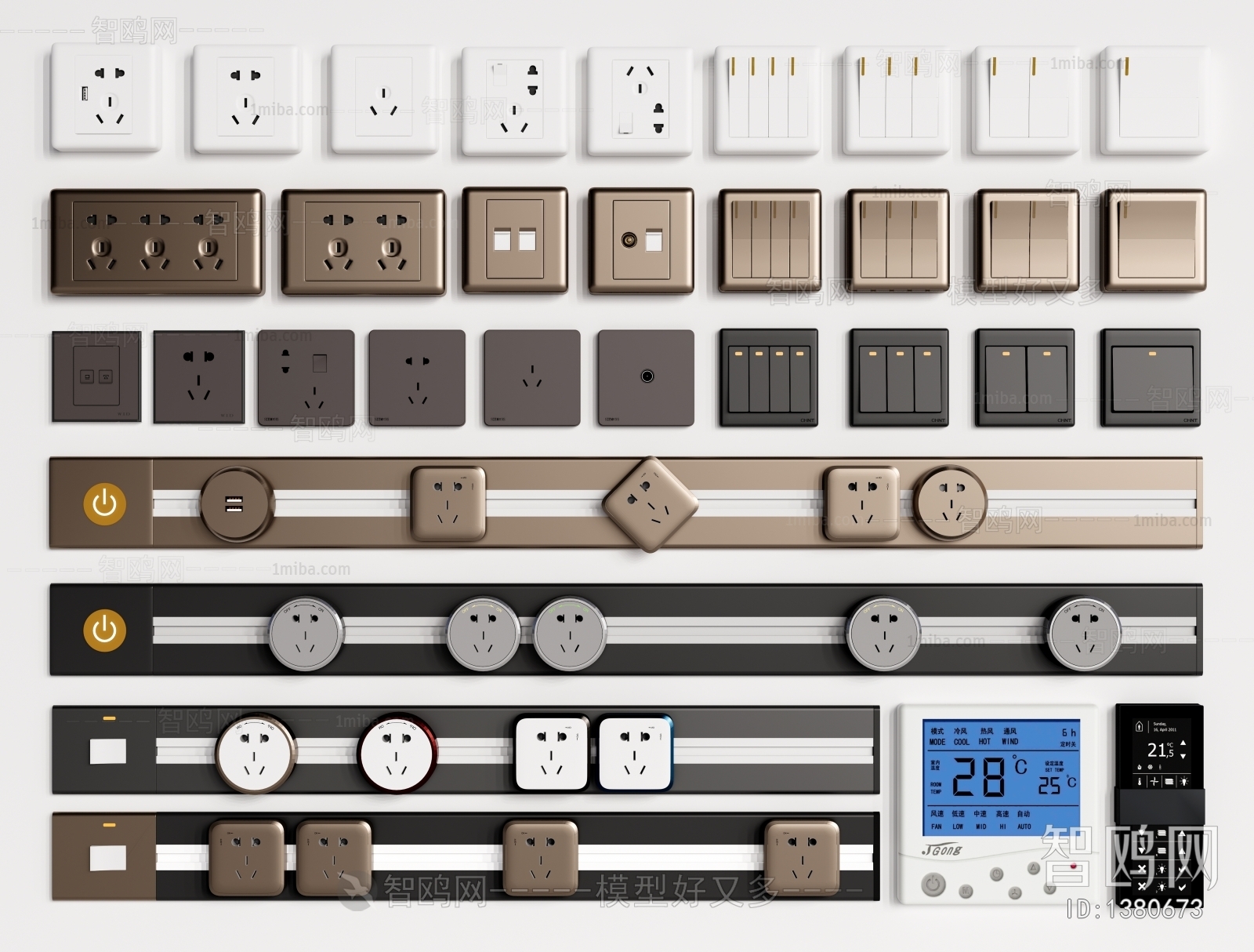 Modern Switch Socket Panel sketchup Model Download - Model ID.875756981 ...