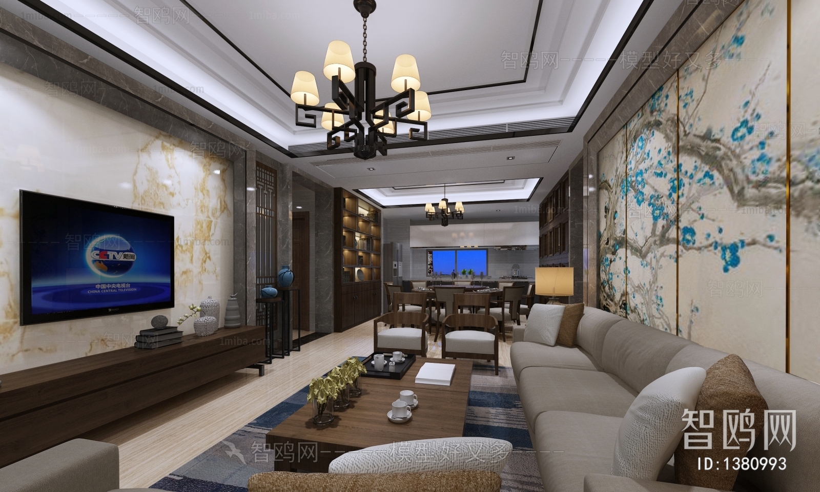 Modern Chinese Style A Living Room