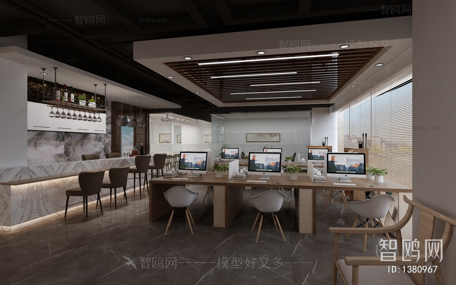Modern New Chinese Style Staff Area
