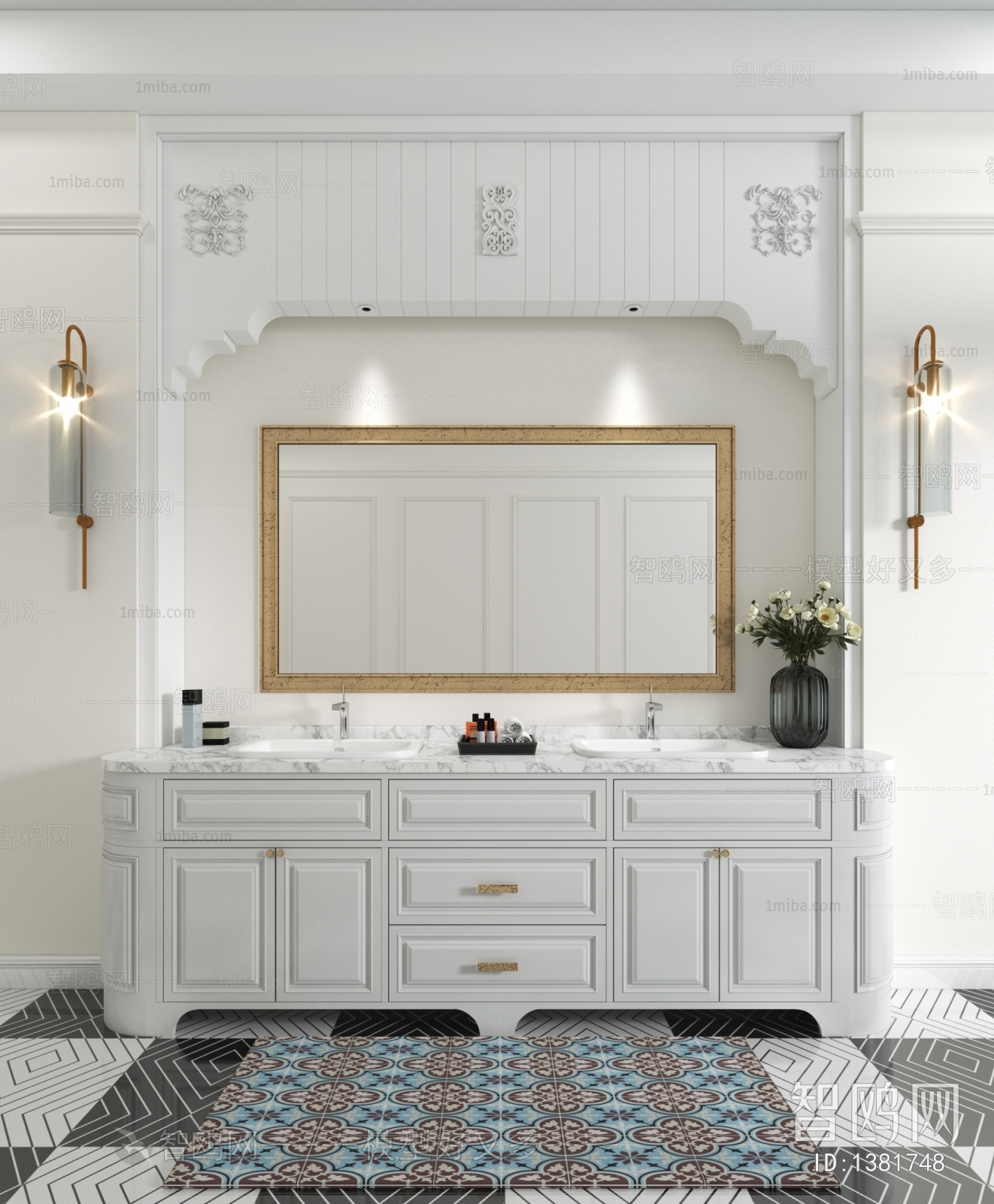 Modern Simple European Style Bathroom Cabinet