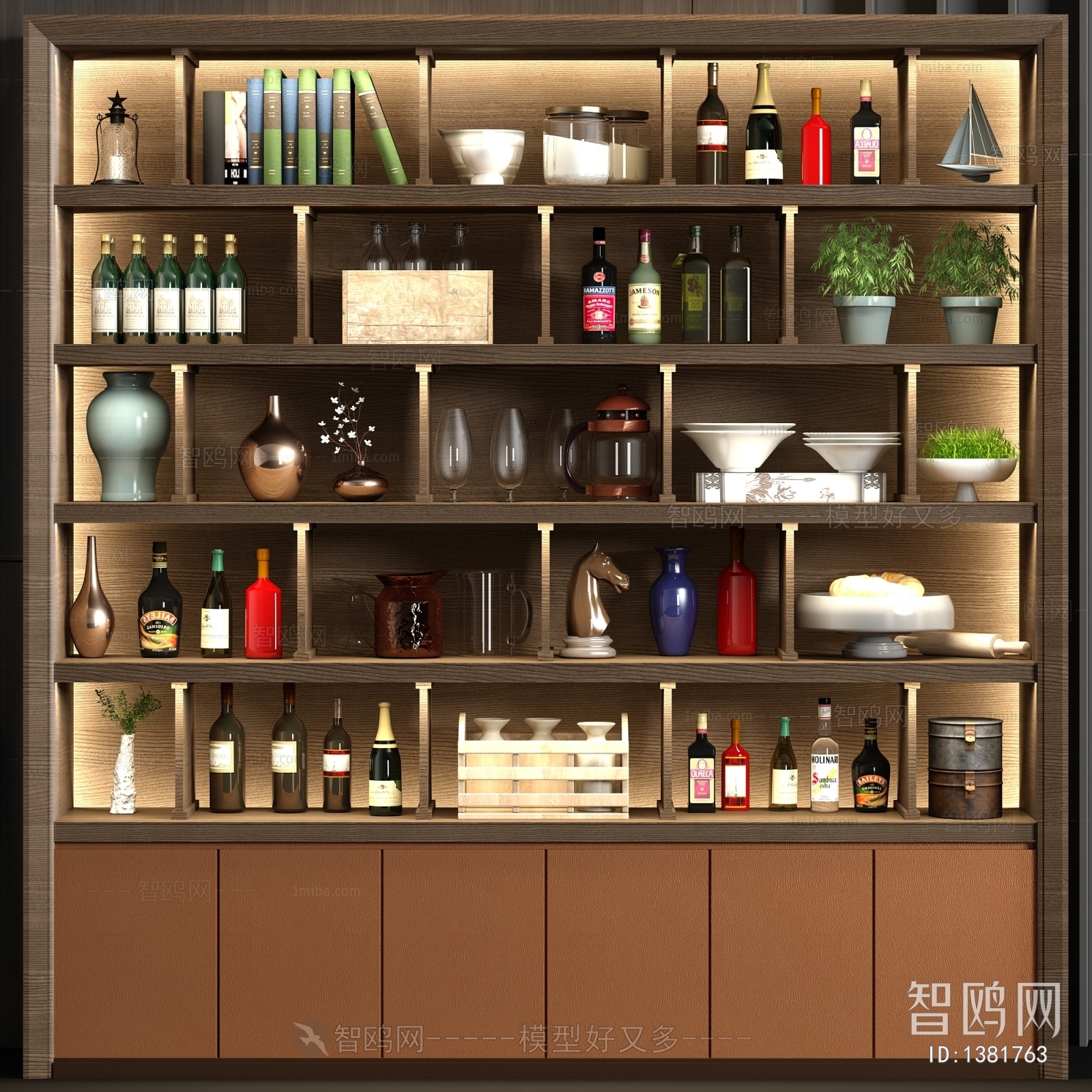 New Chinese Style Wine Cabinet