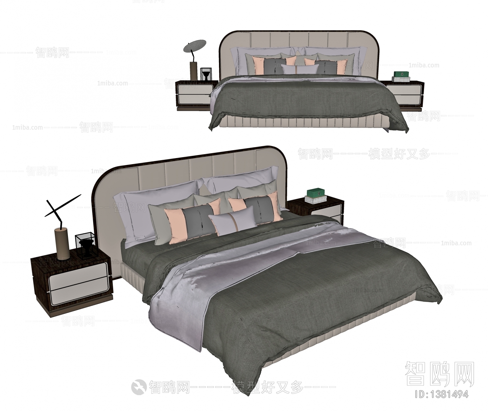New Chinese Style Double Bed