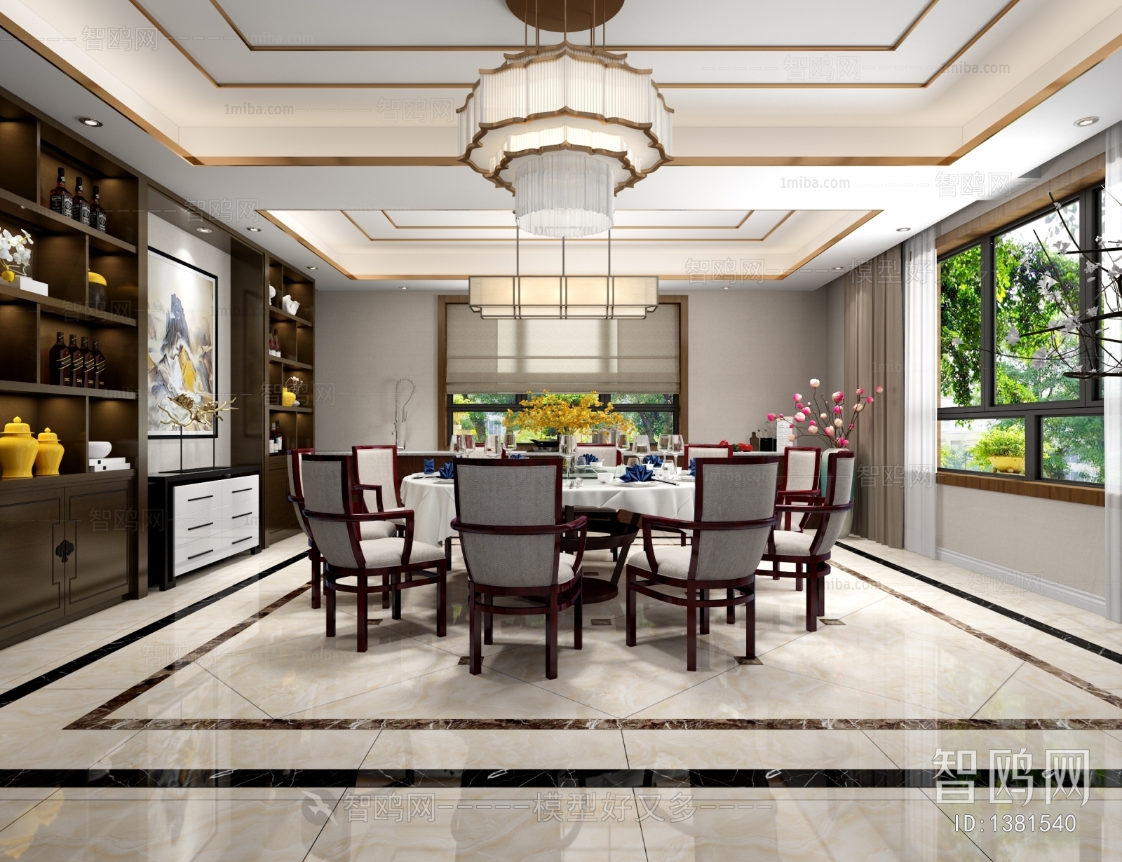 New Chinese Style Dining Room