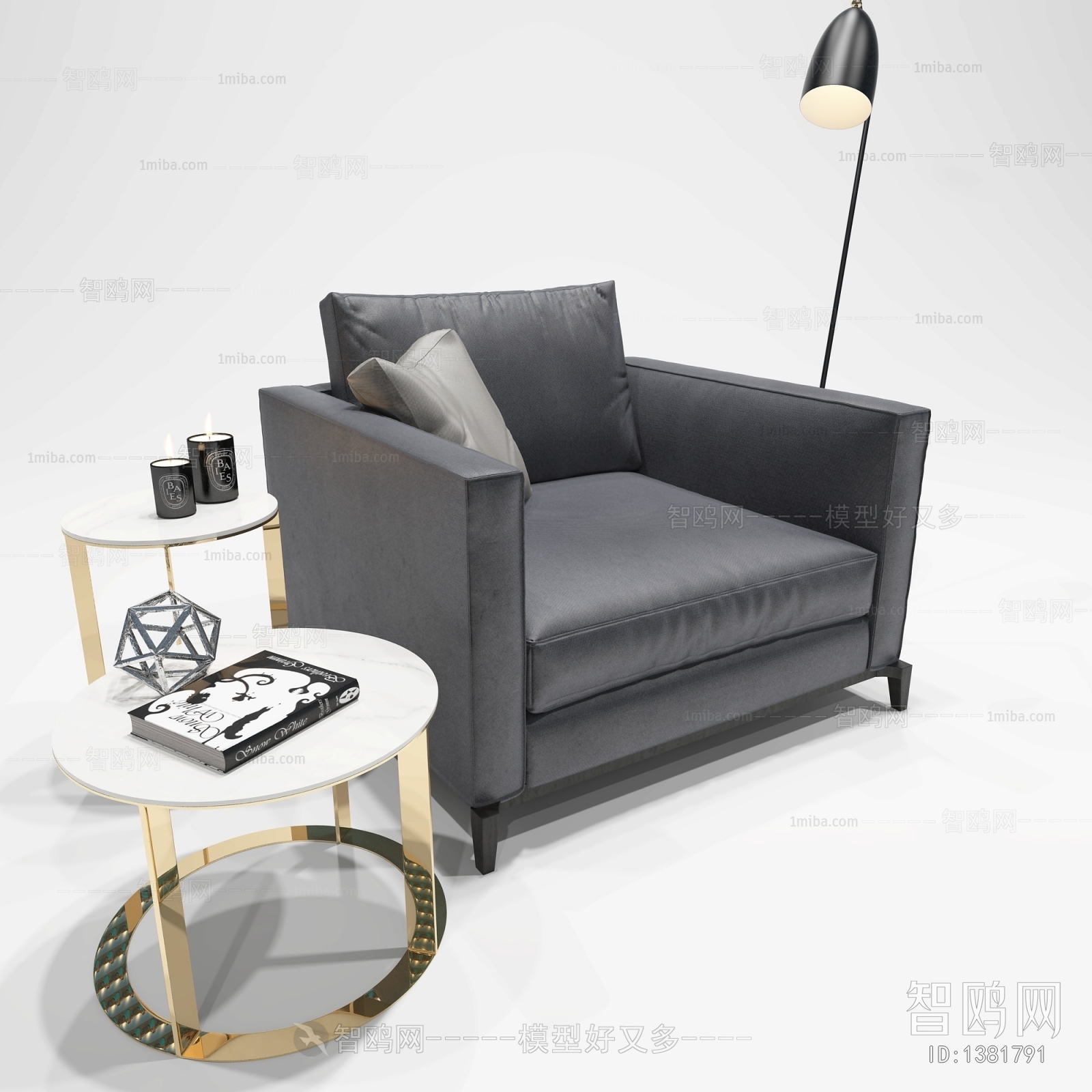 Modern Nordic Style Single Sofa