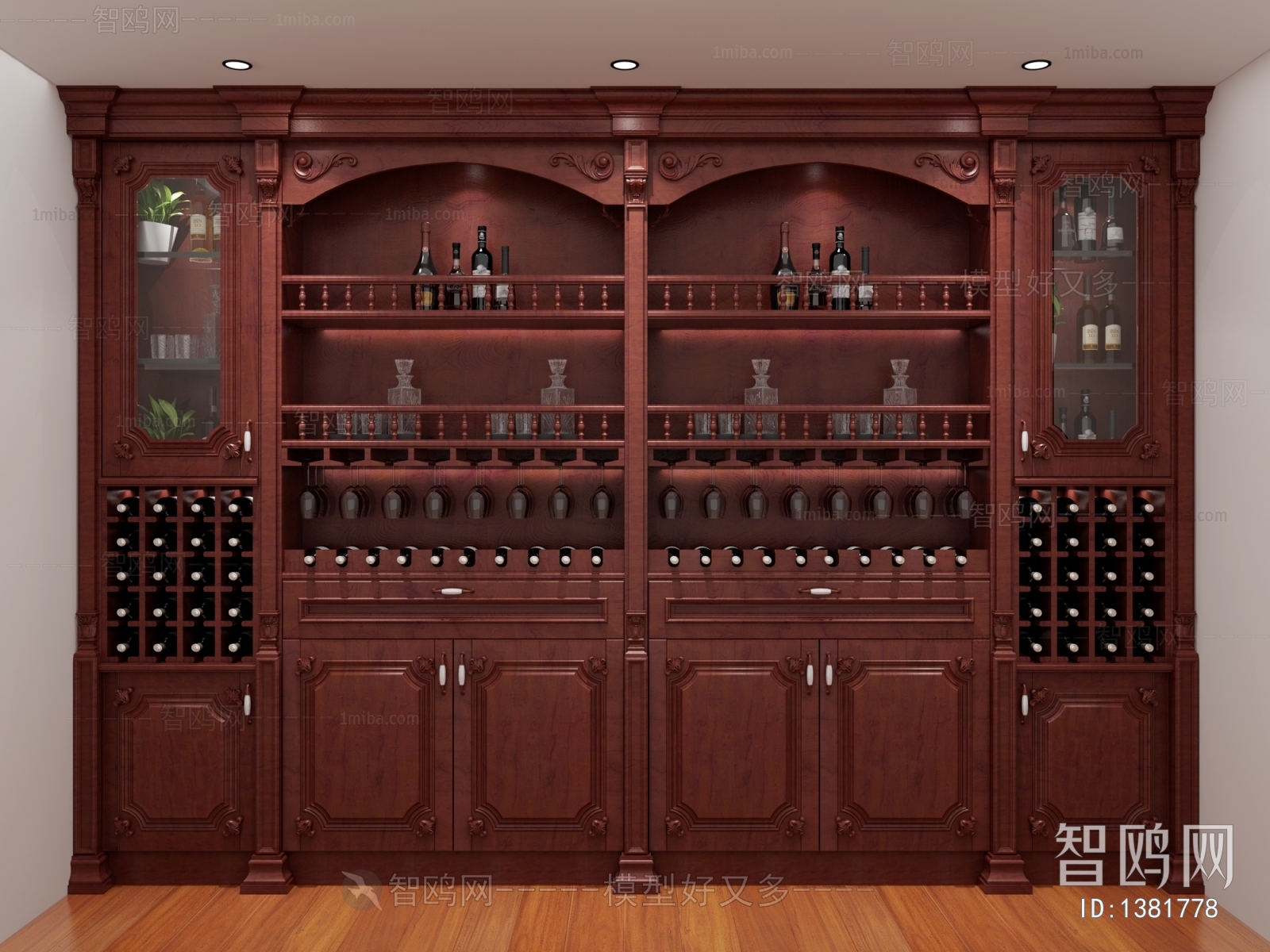 Simple European Style Wine Cabinet