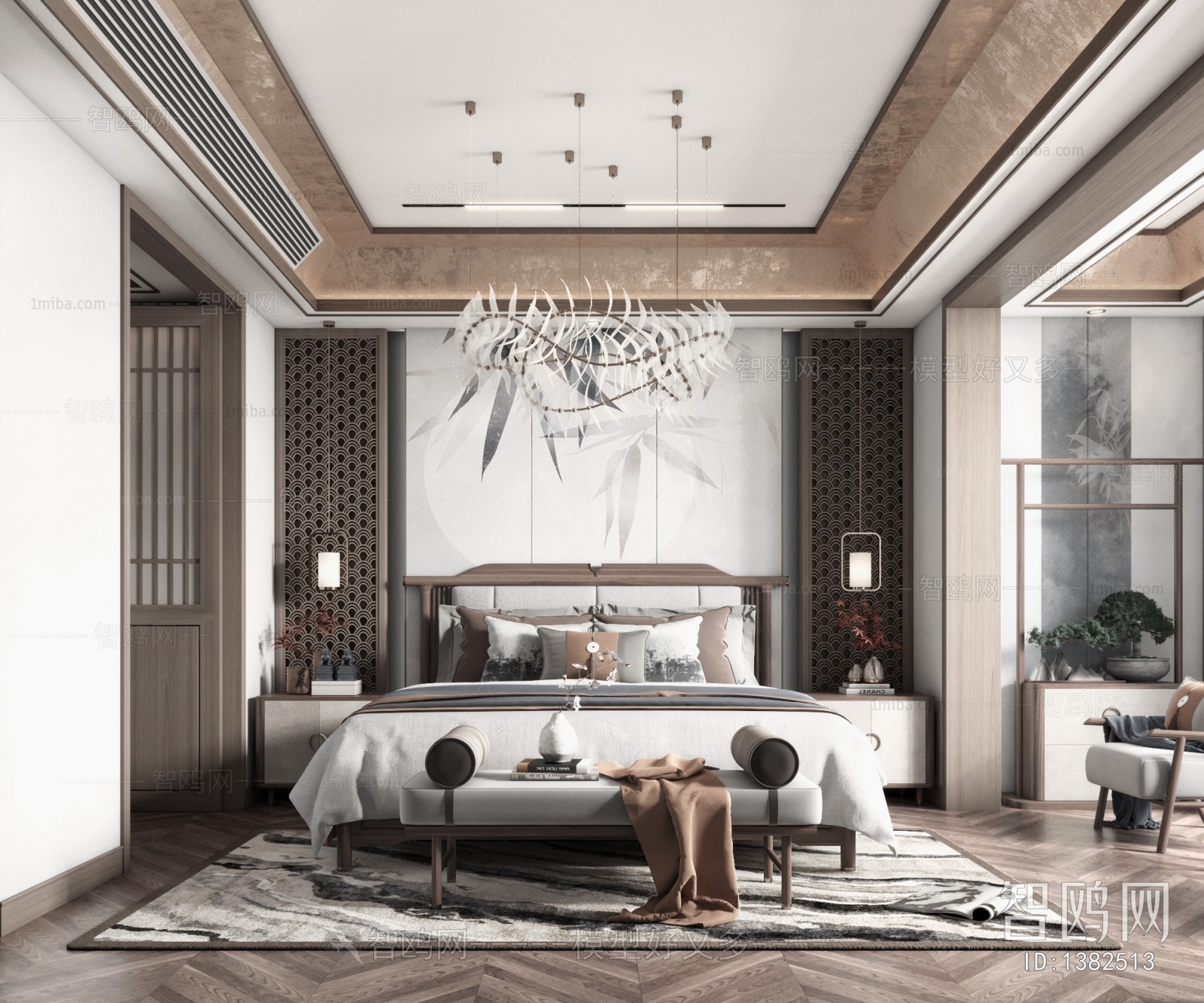 New Chinese Style Bedroom