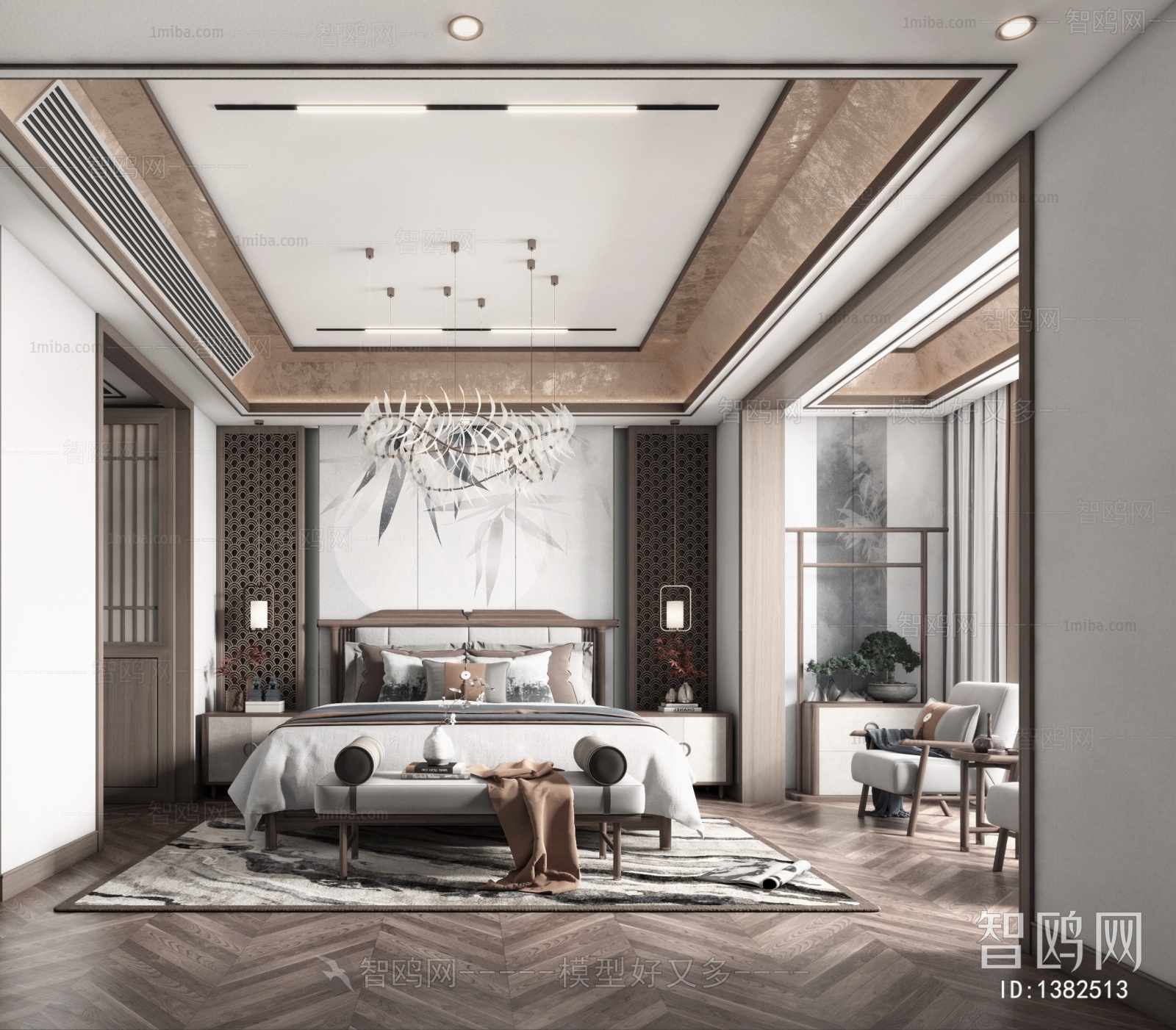 New Chinese Style Bedroom