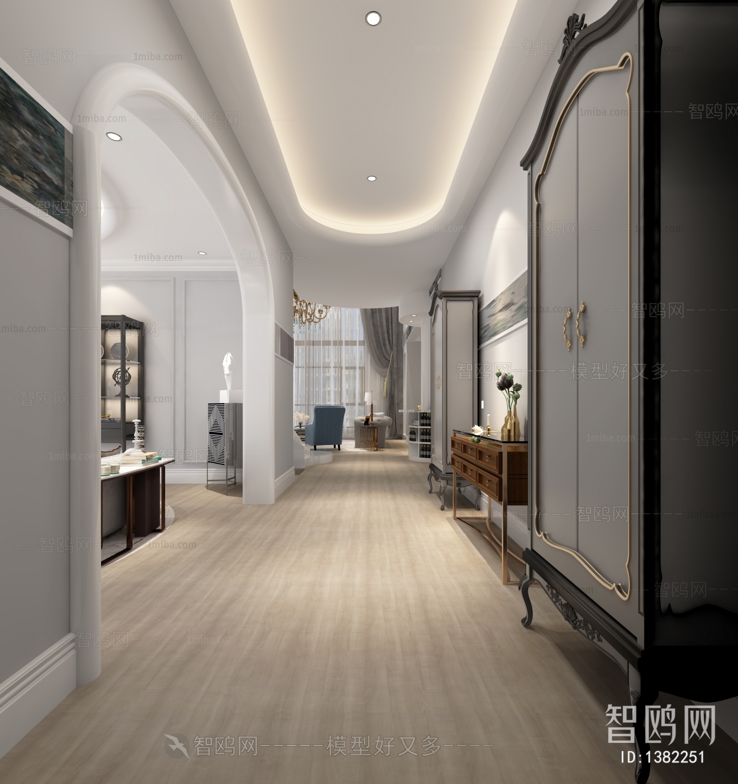 European Style Classical Style Hallway