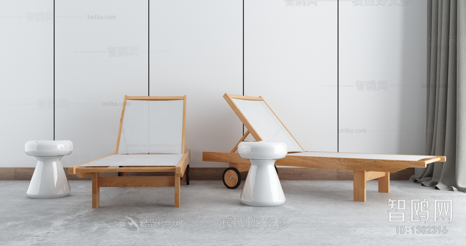新中式庭院休闲藤椅躺椅