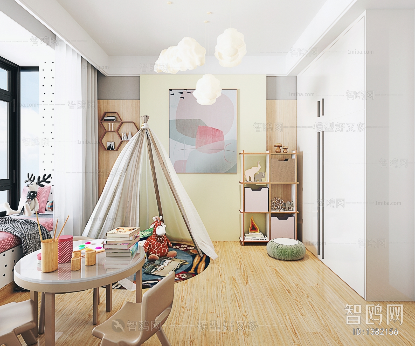 Modern Children's Room Activity Room