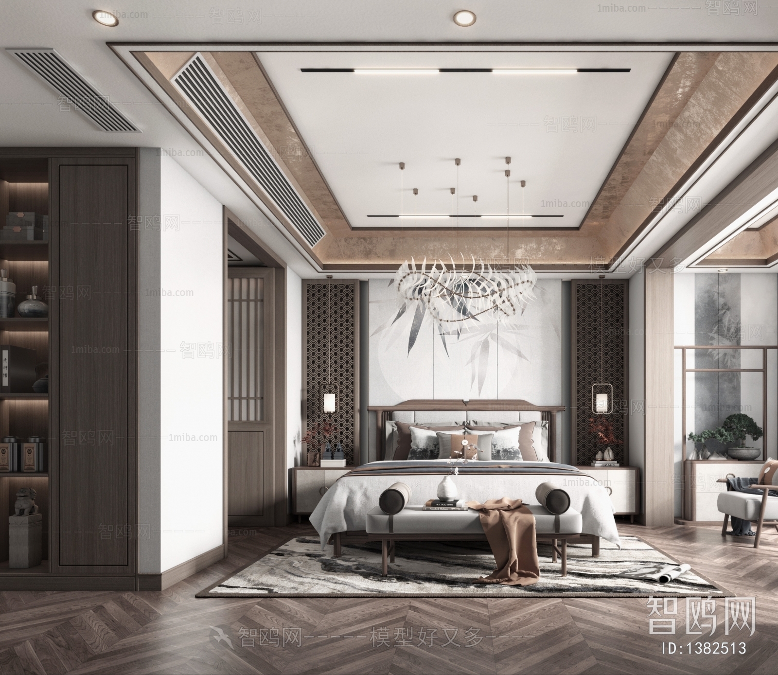 New Chinese Style Bedroom