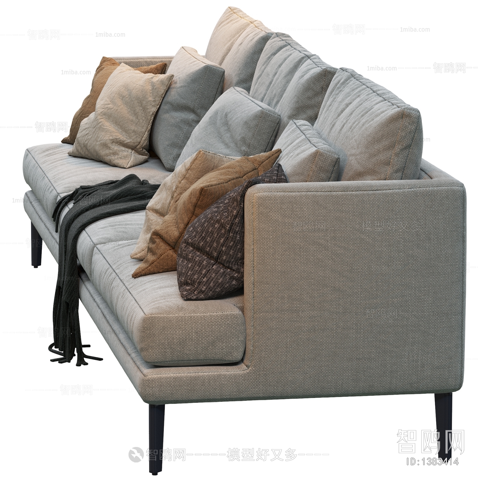 Nordic Style Three-seat Sofa