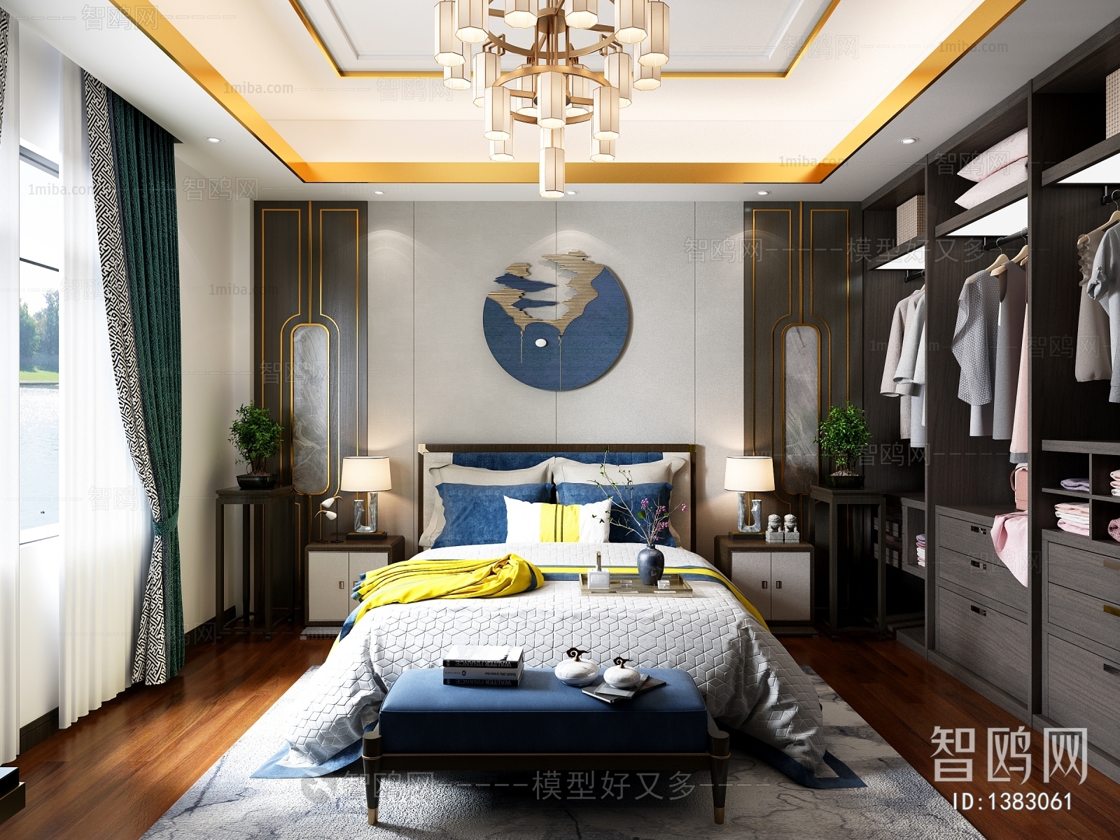 New Chinese Style Bedroom