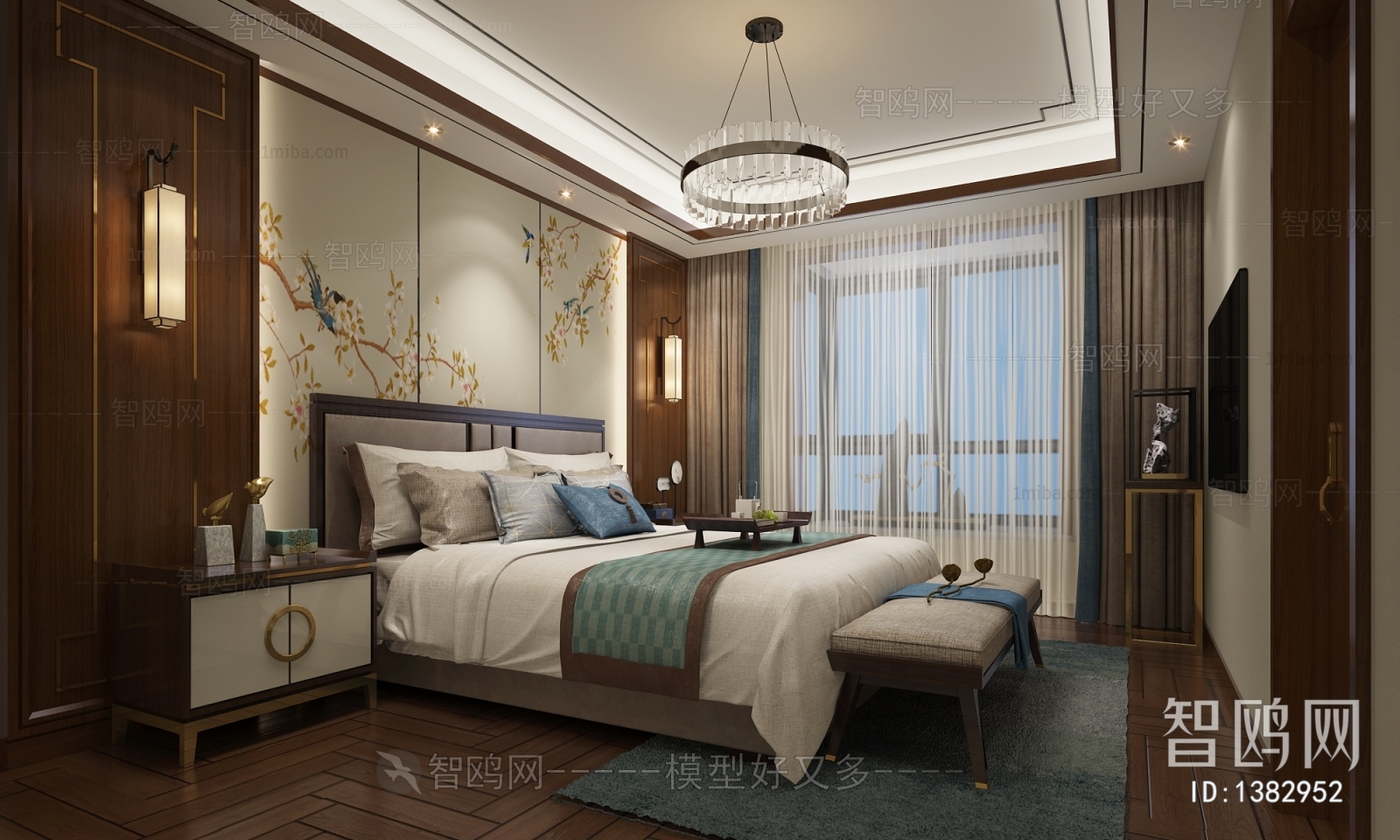 New Chinese Style Bedroom