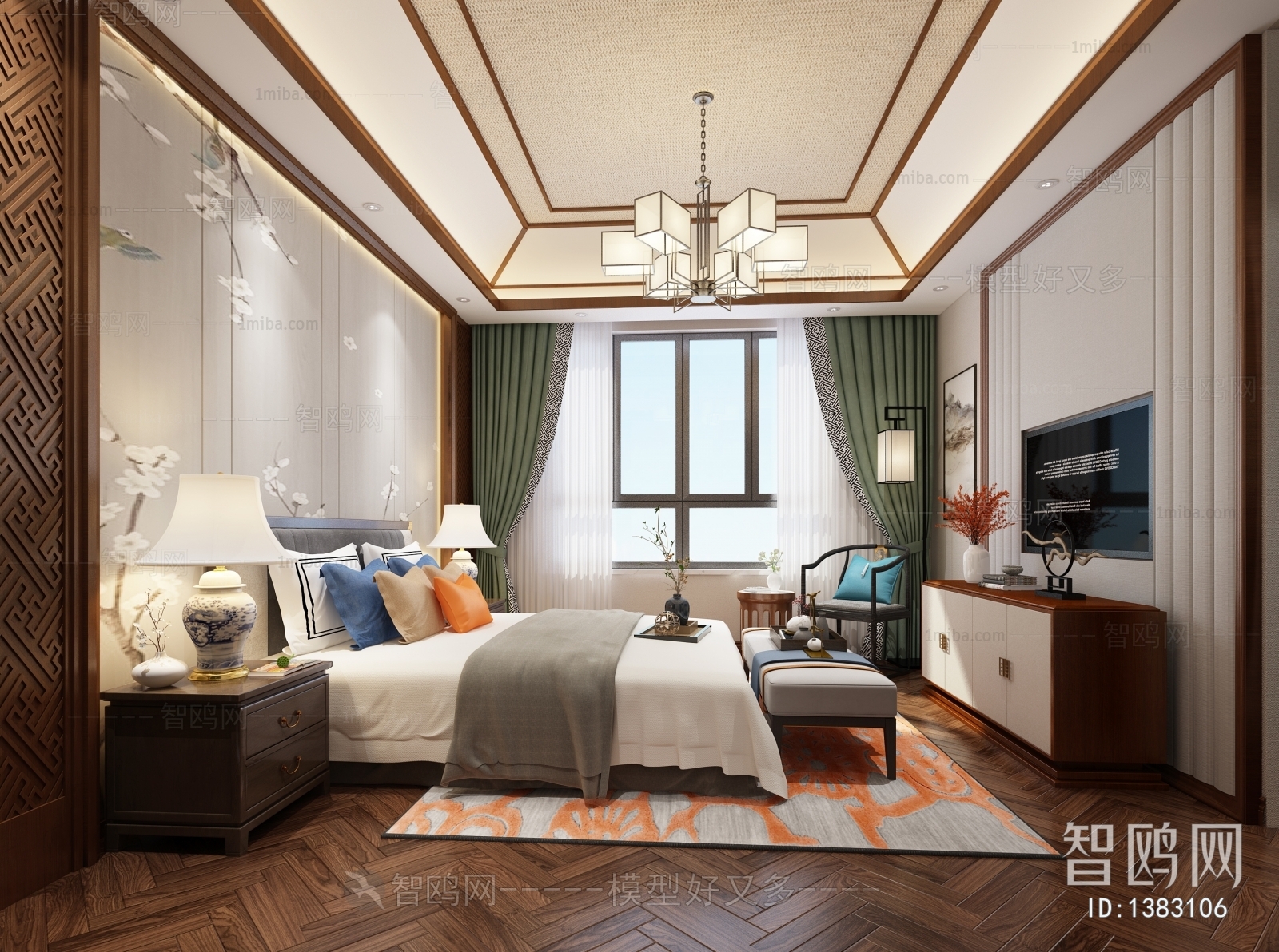 New Chinese Style Bedroom