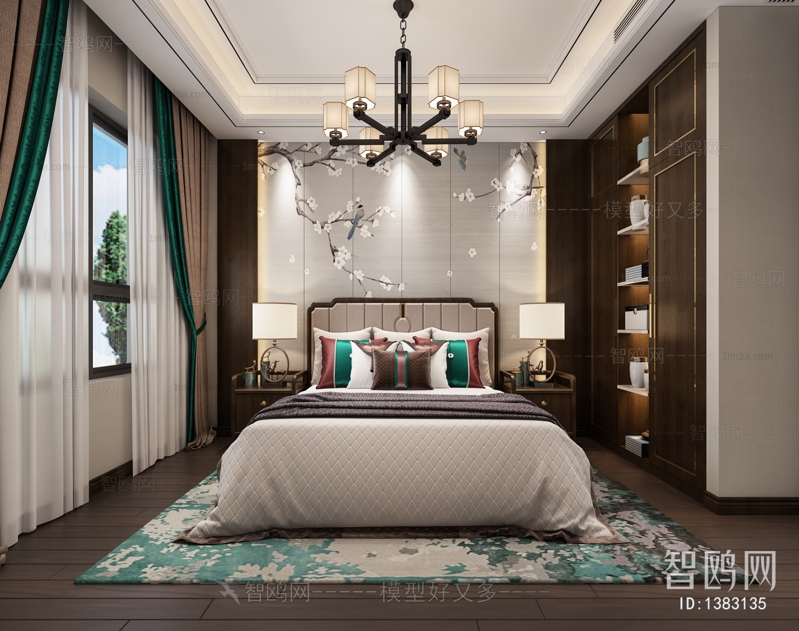 New Chinese Style Bedroom