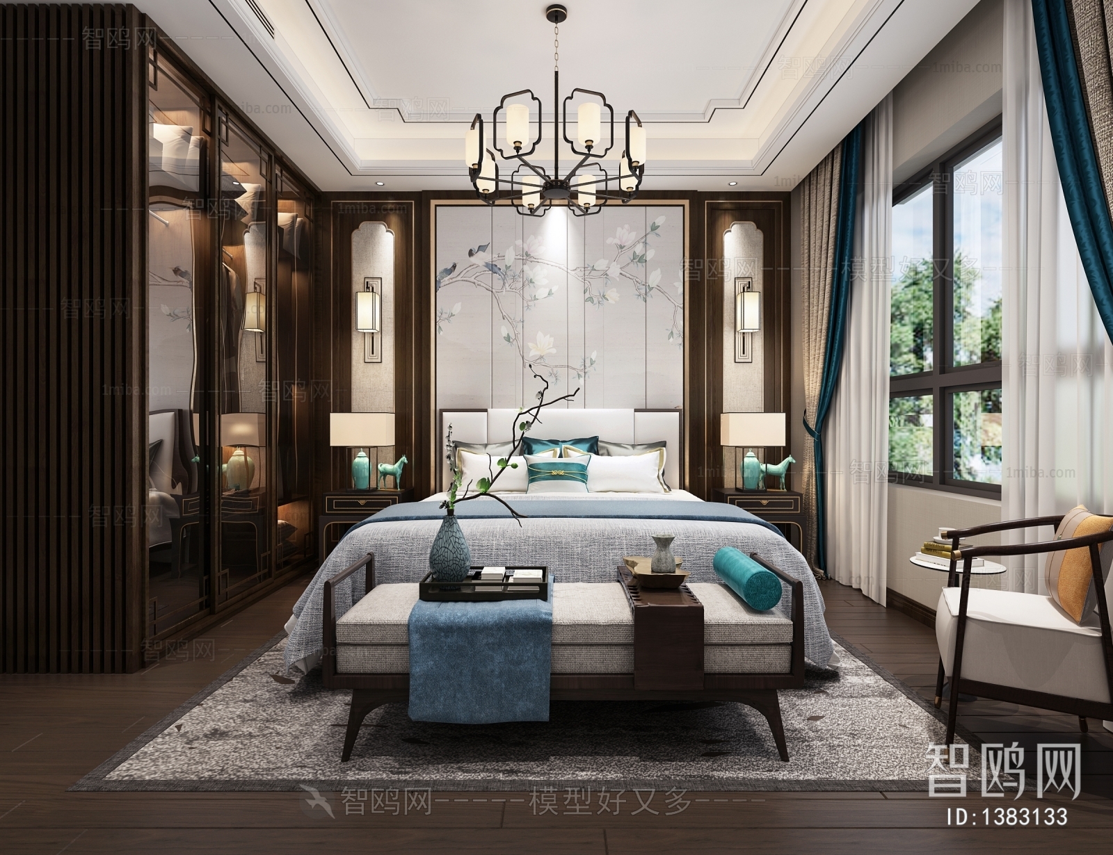 New Chinese Style Bedroom