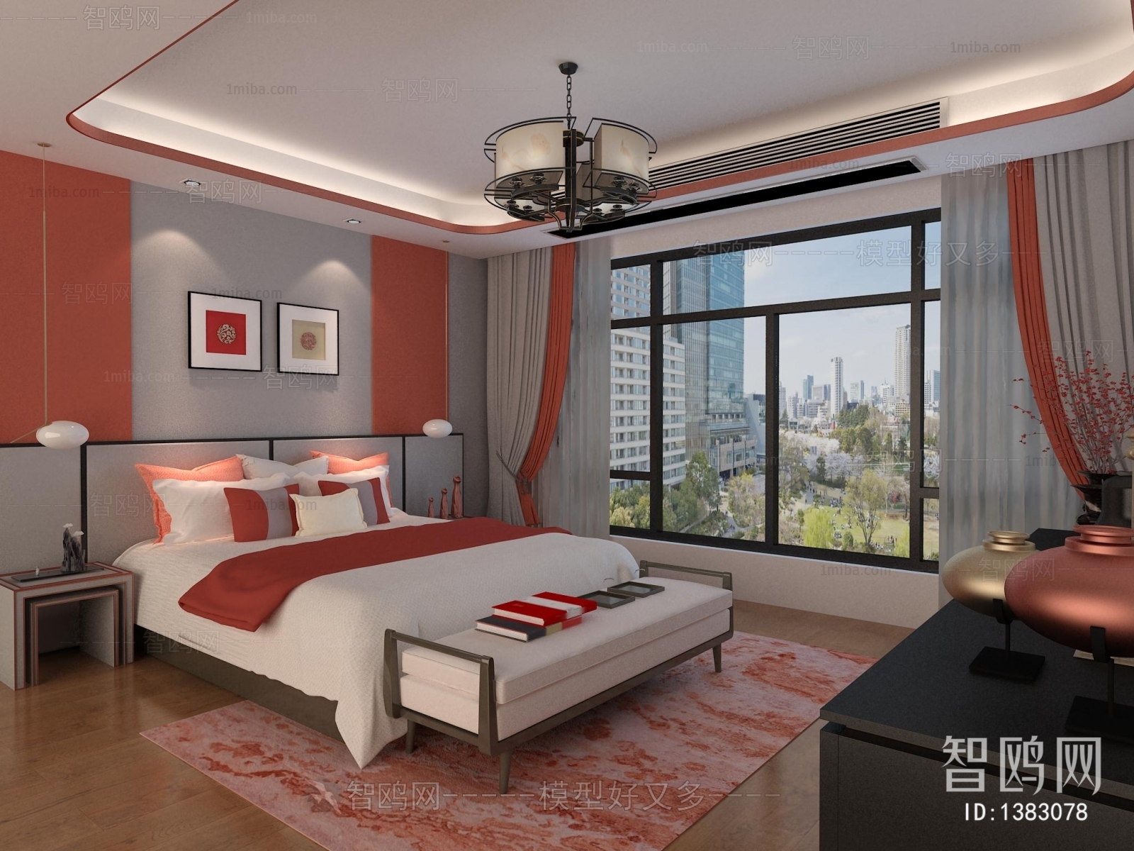 New Chinese Style Bedroom