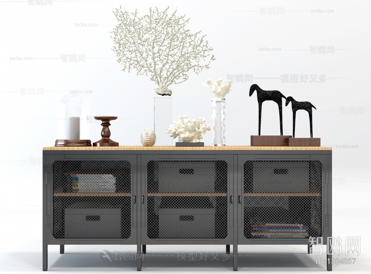 Industrial Style Side Cabinet