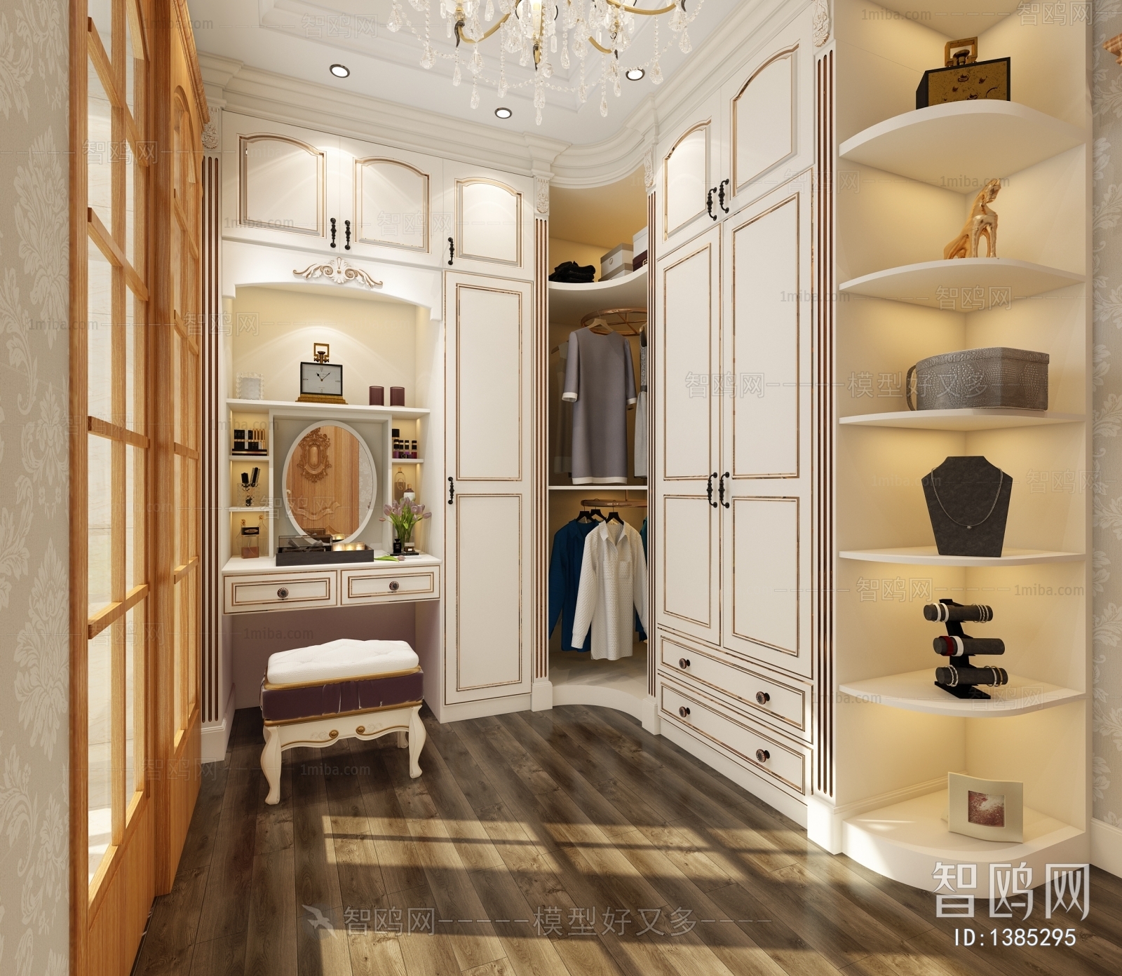 Simple European Style Clothes Storage Area