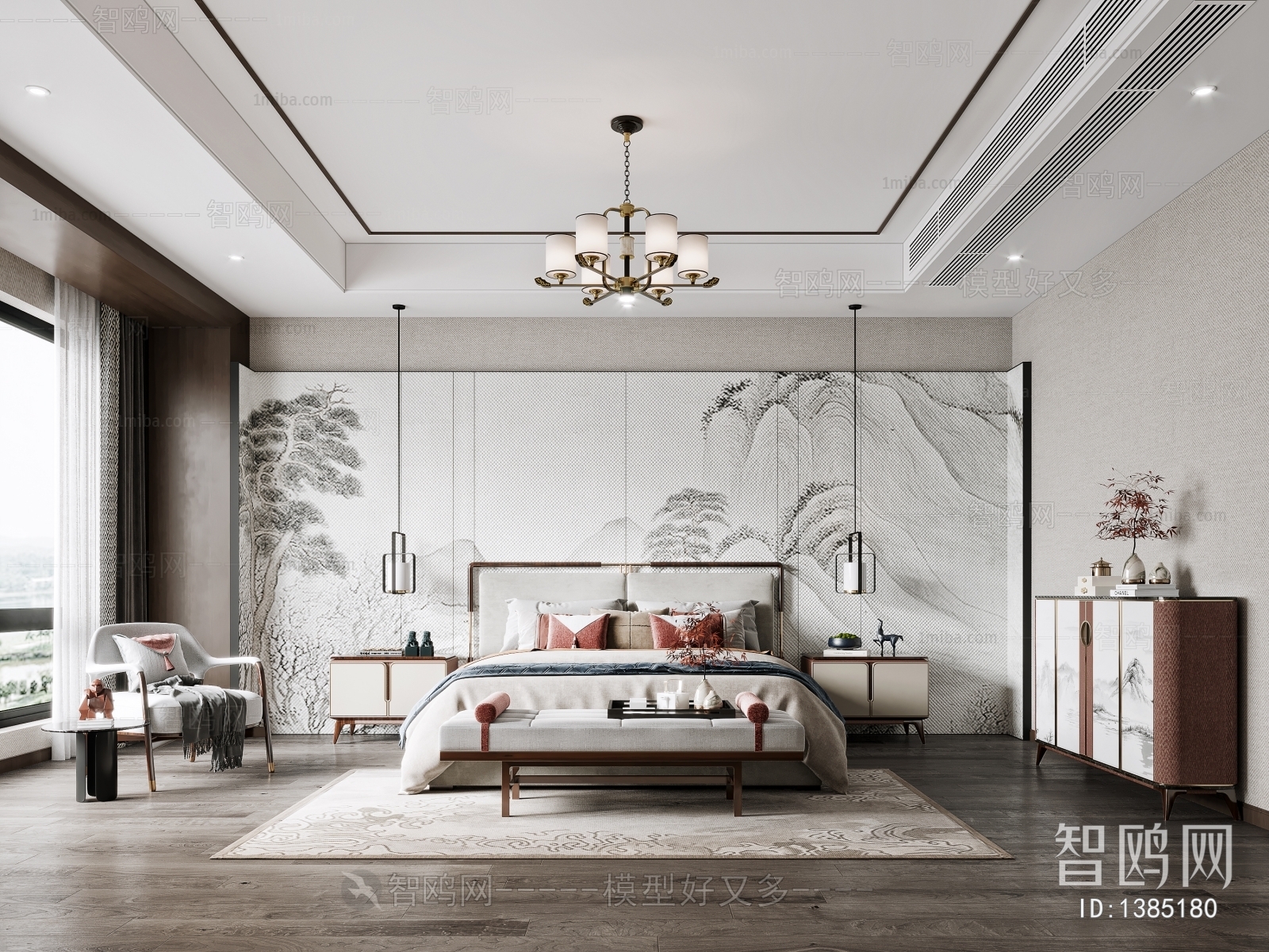 New Chinese Style Bedroom