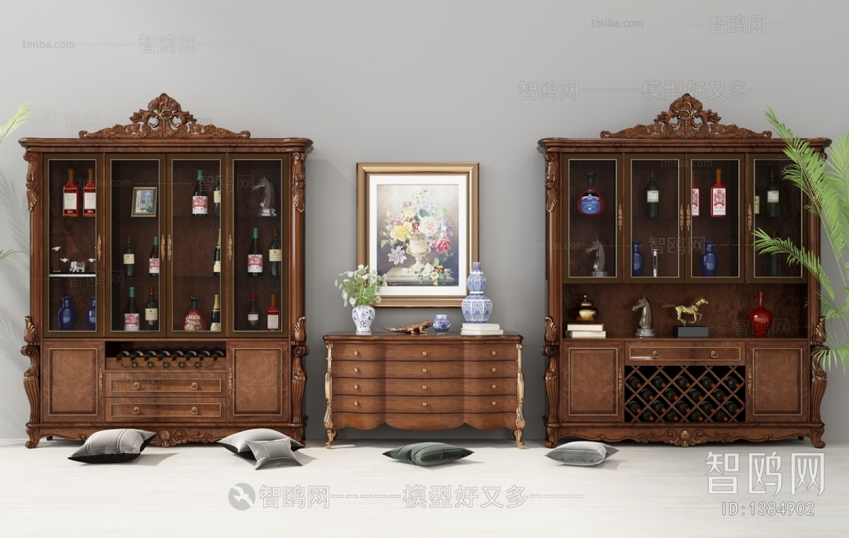 French Style Wine Cabinet