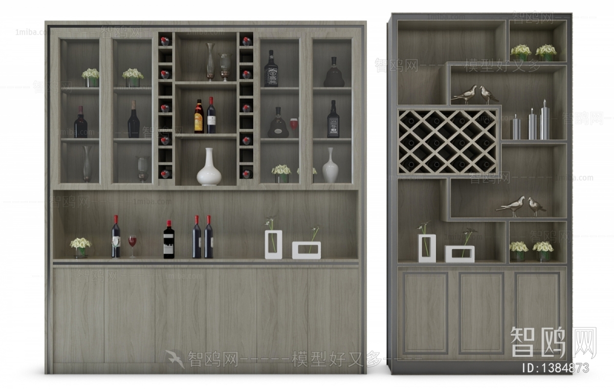 New Chinese Style Wine Cabinet