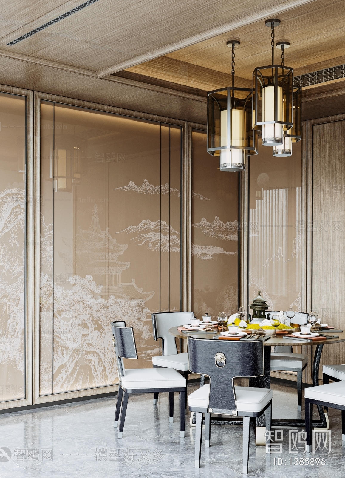 New Chinese Style Dining Room