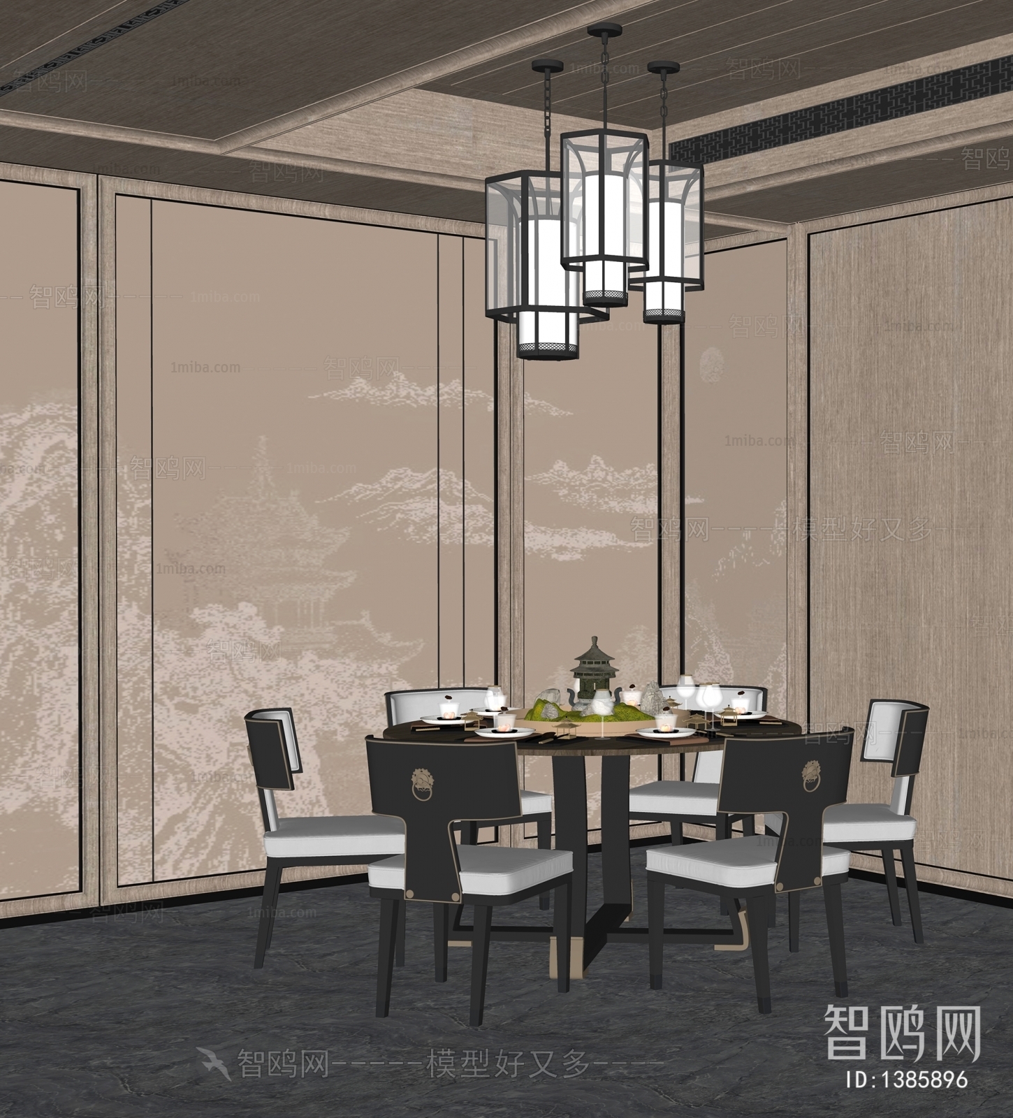 New Chinese Style Dining Room