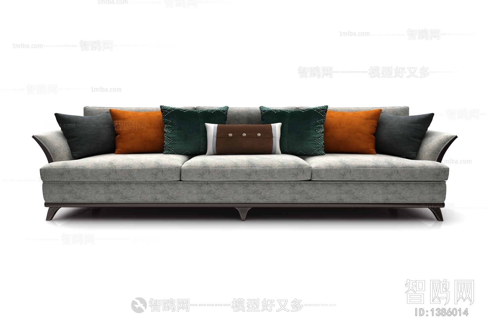 New Chinese Style Three-seat Sofa