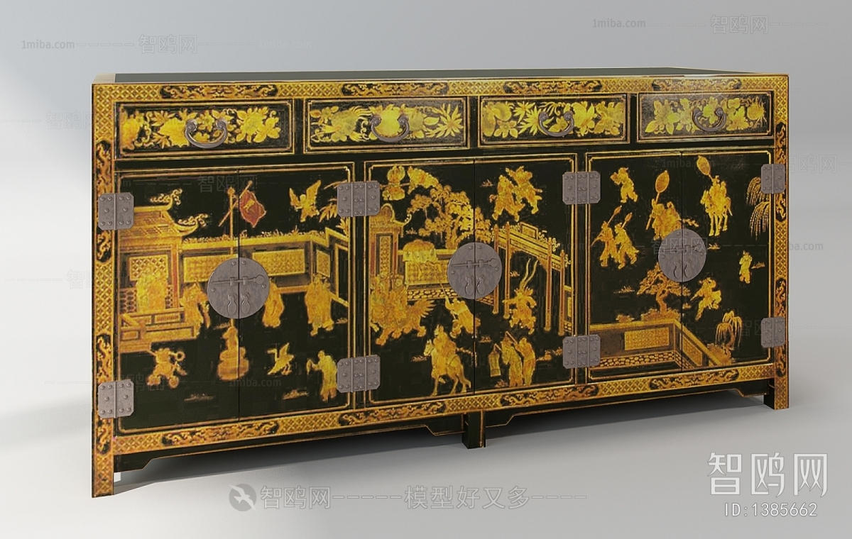 Chinese Style Decorative Cabinet