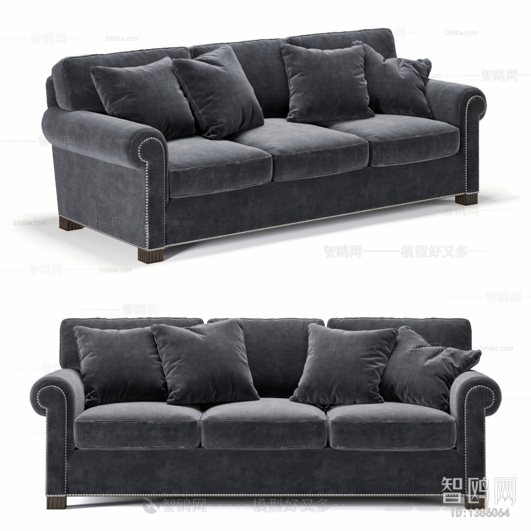 American Style Three-seat Sofa