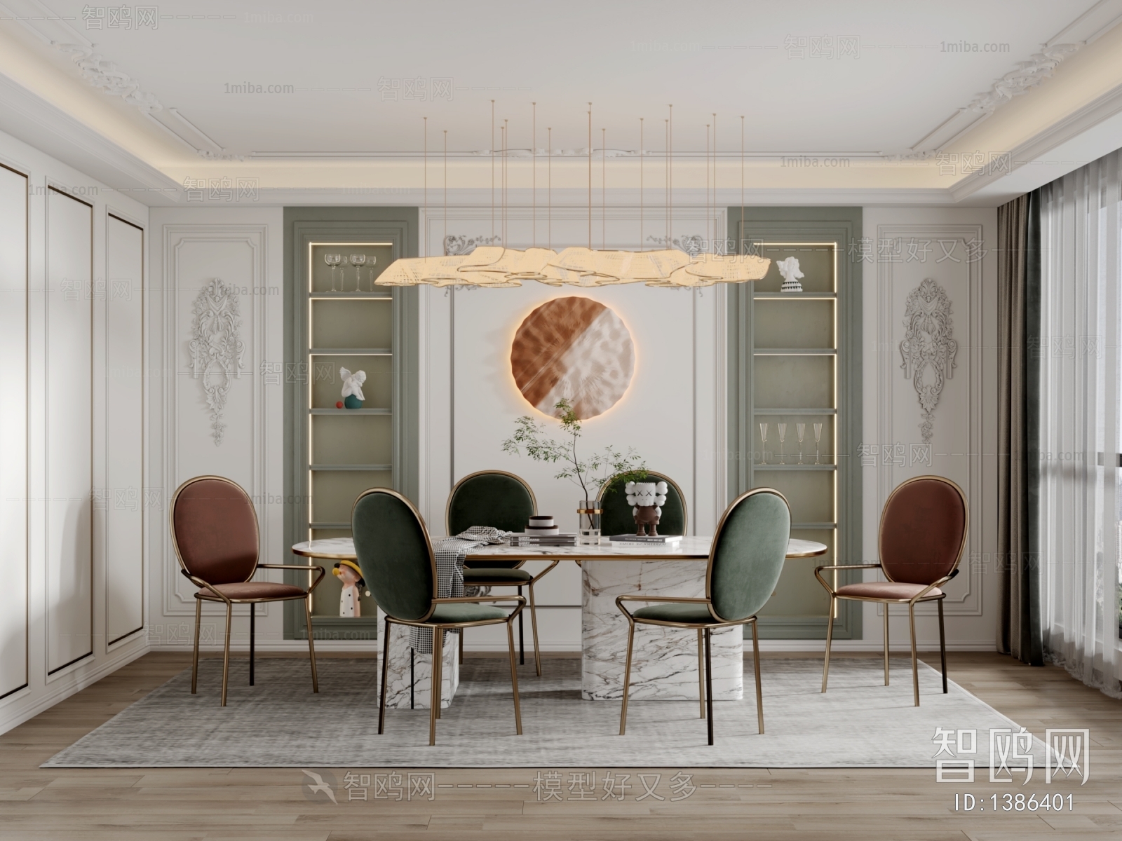 Simple European Style Dining Room