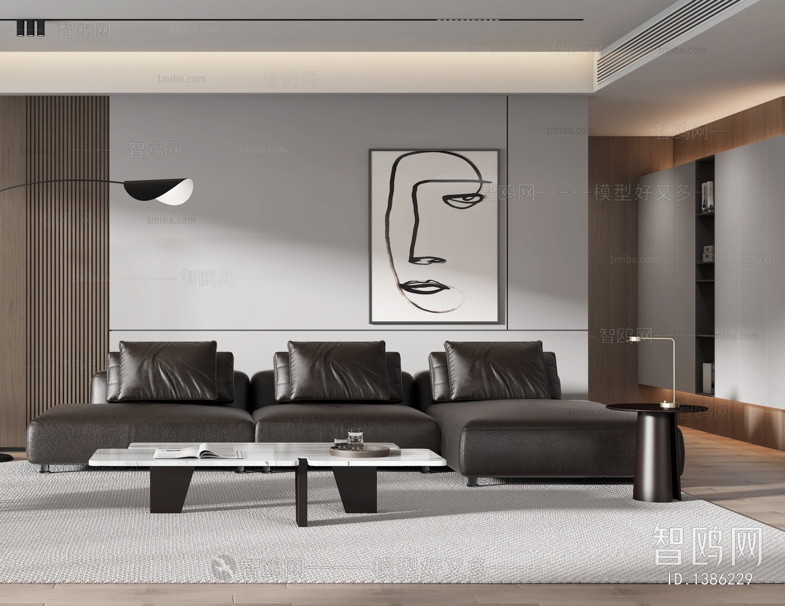 Modern Industrial Style Wabi-sabi Style A Living Room
