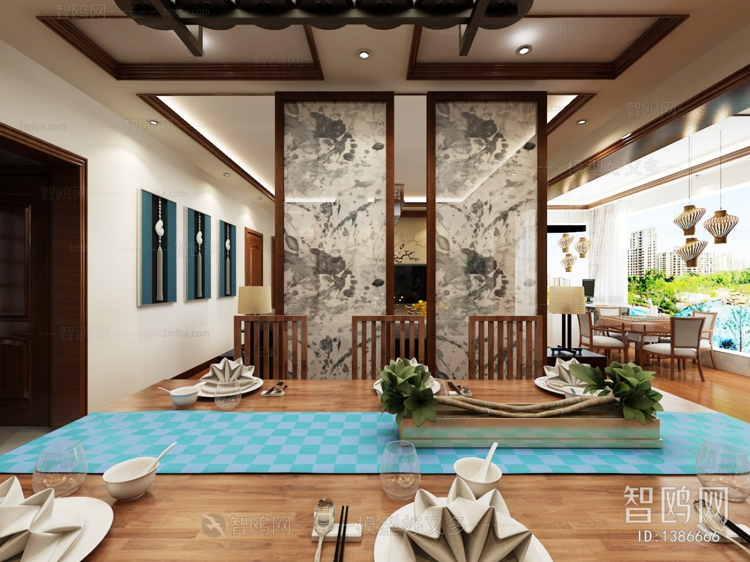 New Chinese Style Dining Room