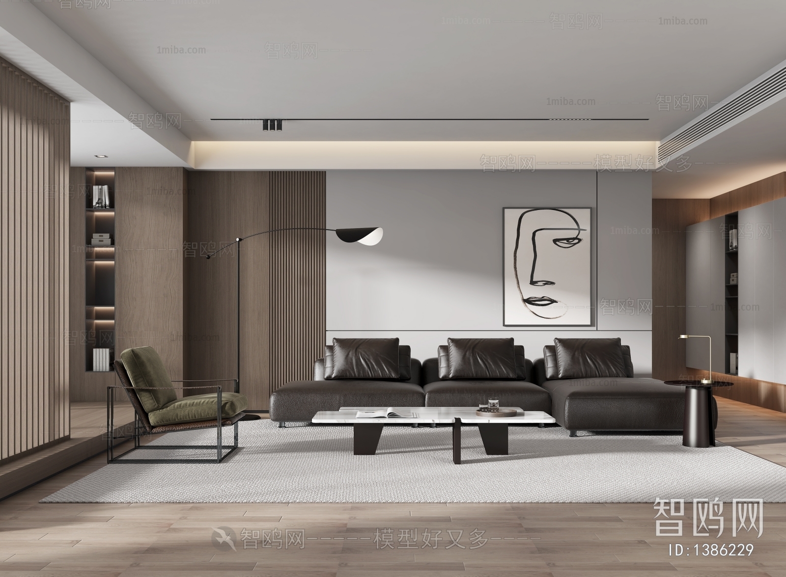 Modern Industrial Style Wabi-sabi Style A Living Room