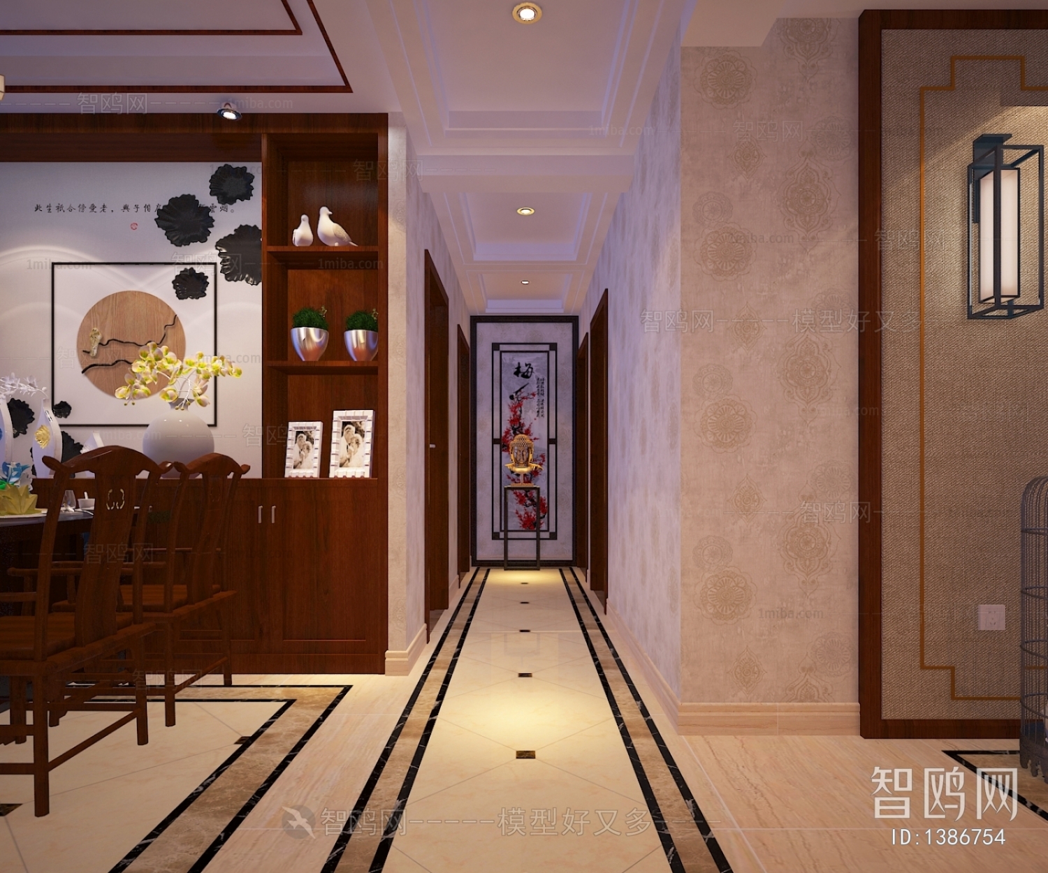 New Chinese Style Hallway