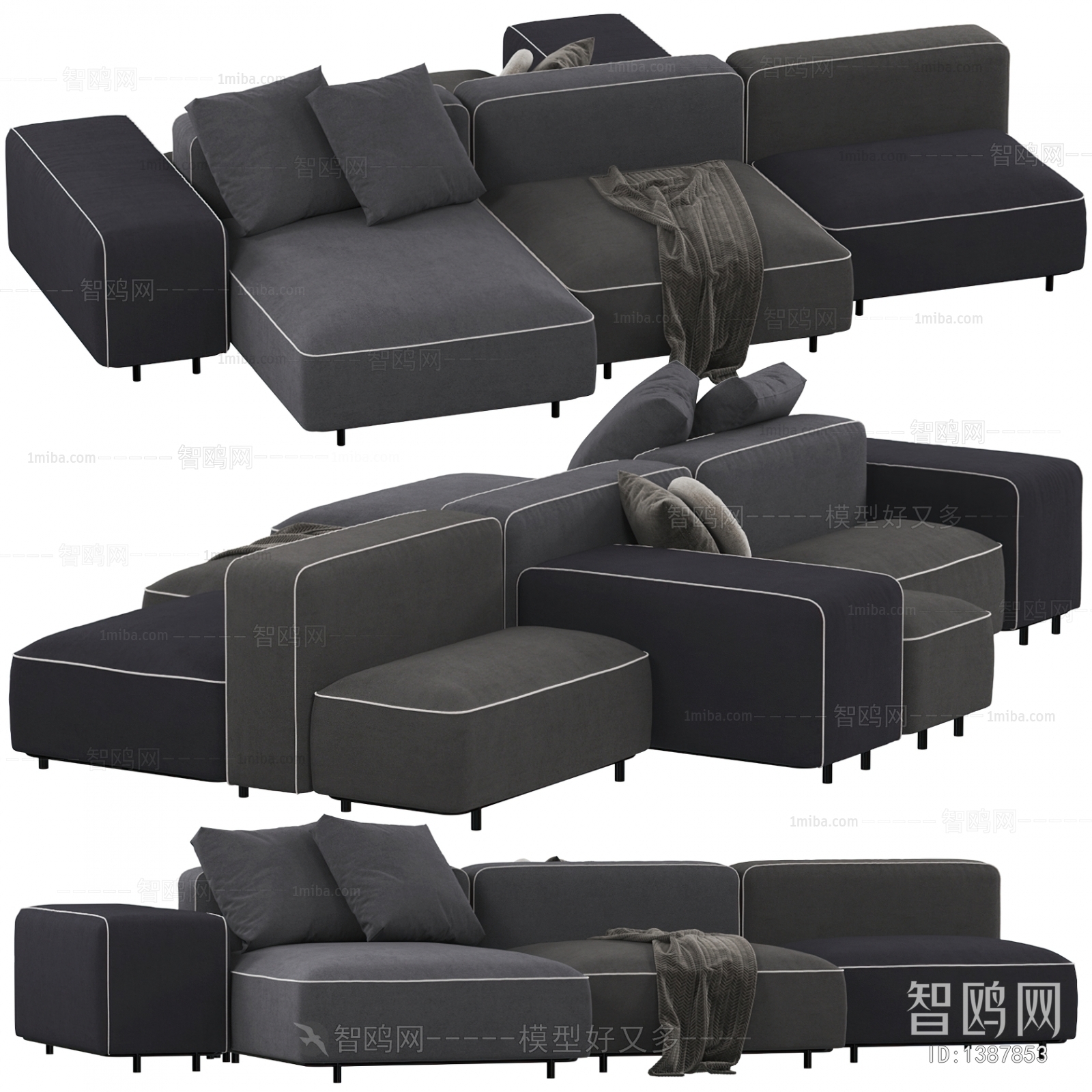 Modern Multi Person Sofa