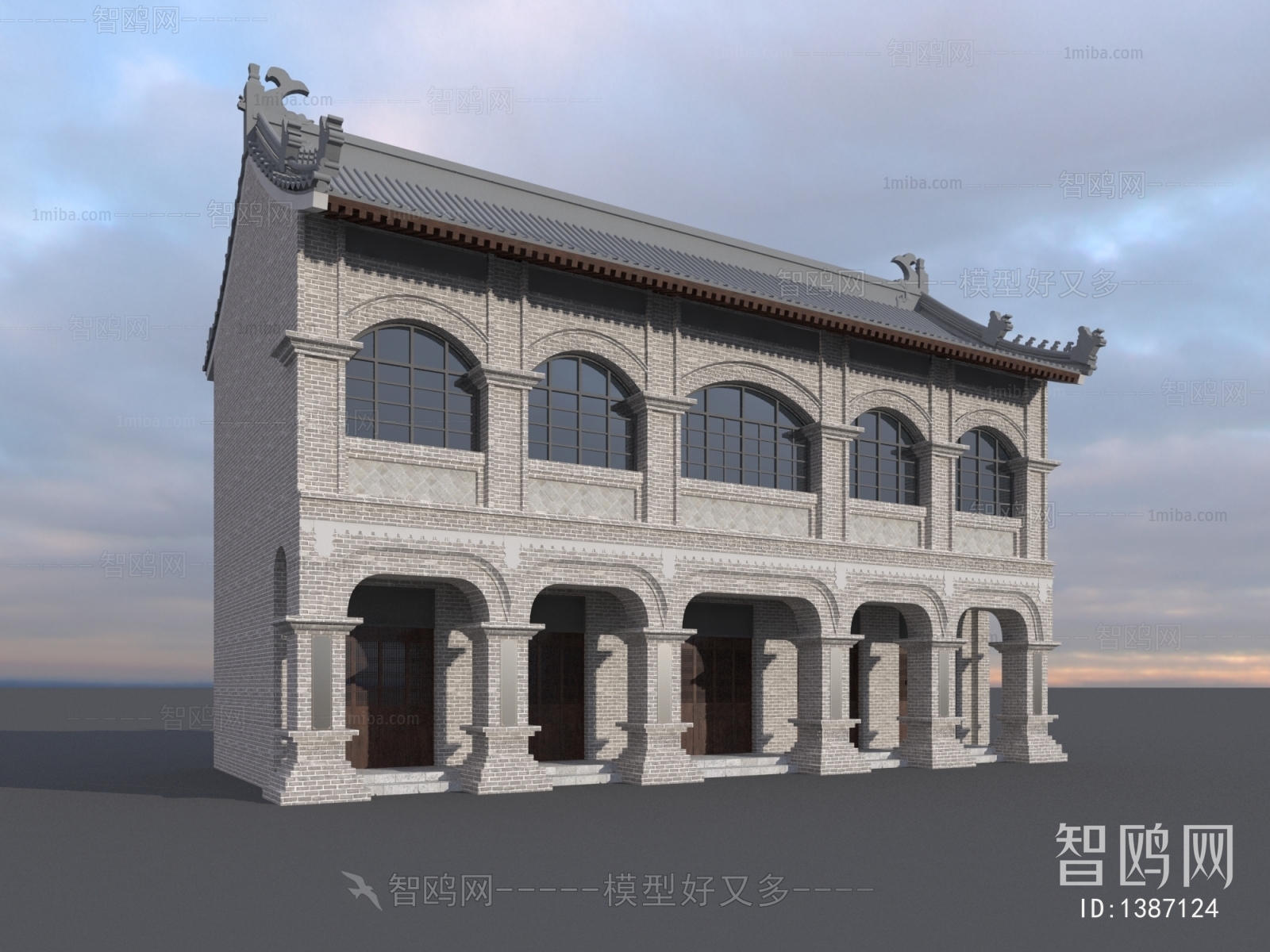 New Chinese Style Ancient Architectural Buildings