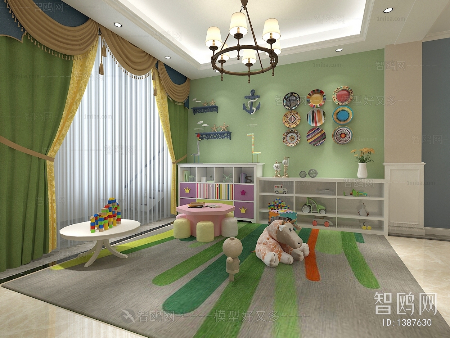 Modern Children's Room Activity Room