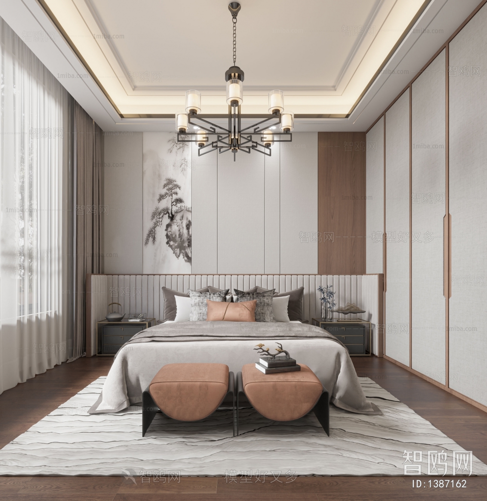 New Chinese Style Bedroom