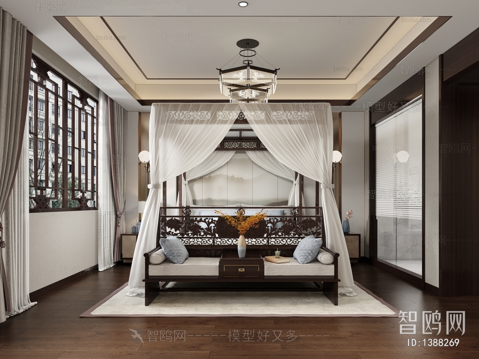 New Chinese Style Bedroom