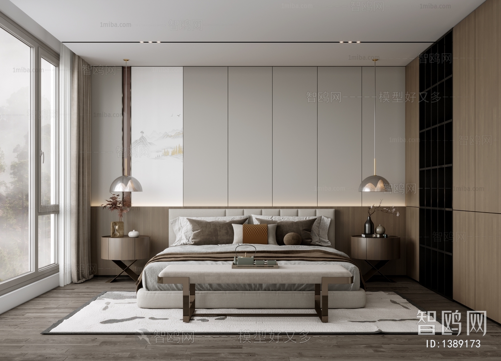 New Chinese Style Bedroom