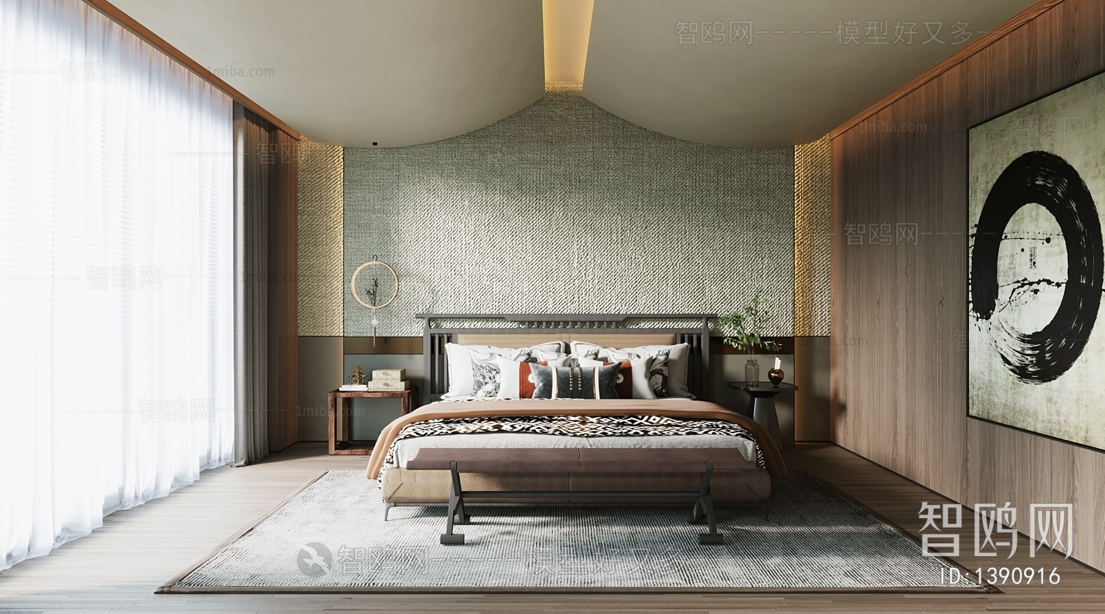 New Chinese Style Bedroom