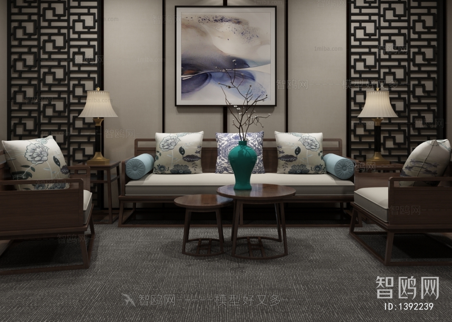 New Chinese Style Sofa Combination